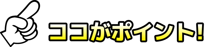 ココがポイント！